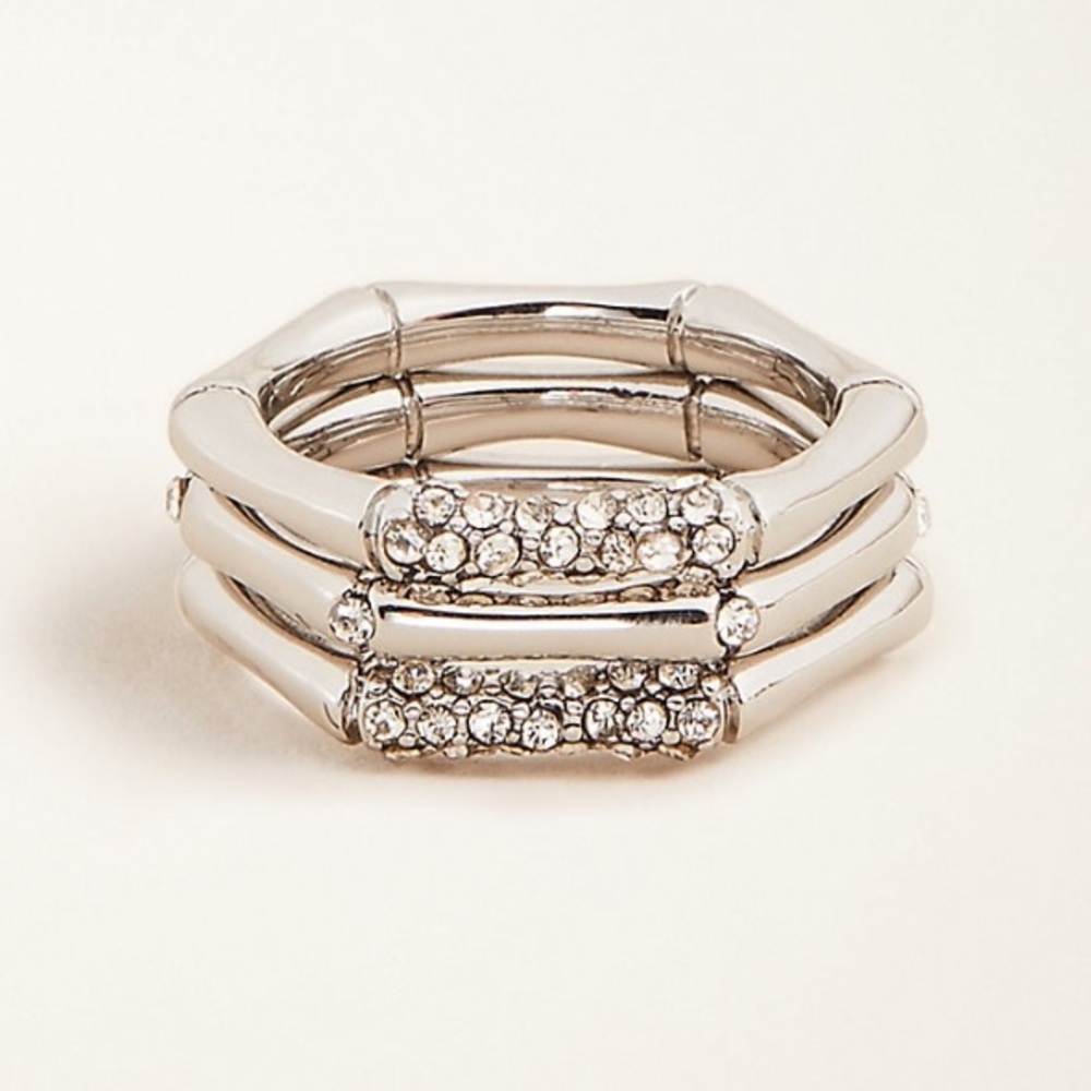 Ann Taylor Bamboo Stackable ring set